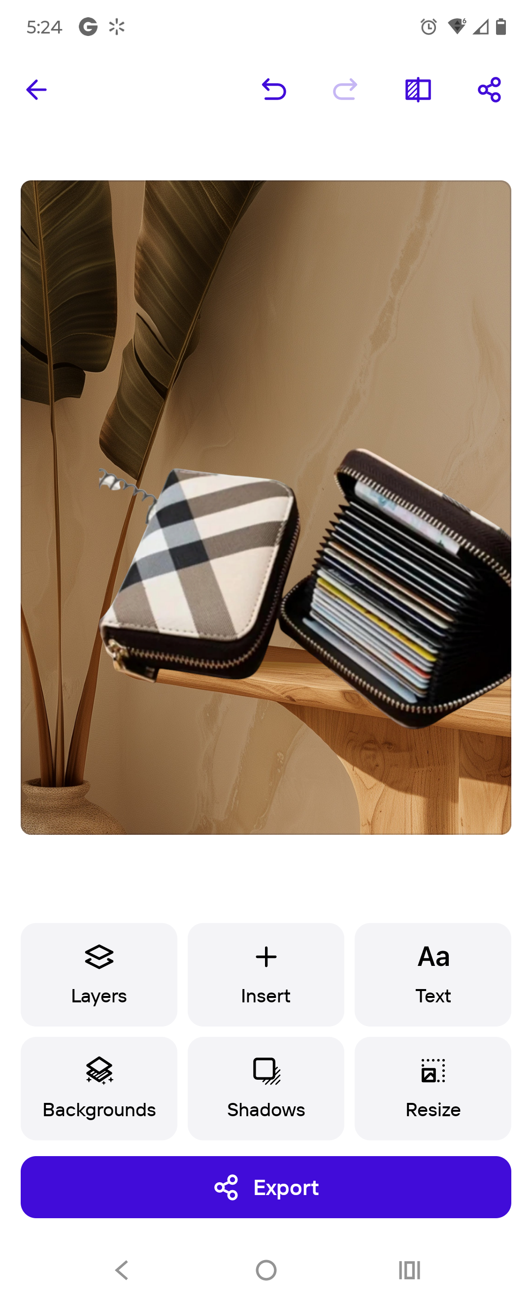 Plaid Credit Card Wallet