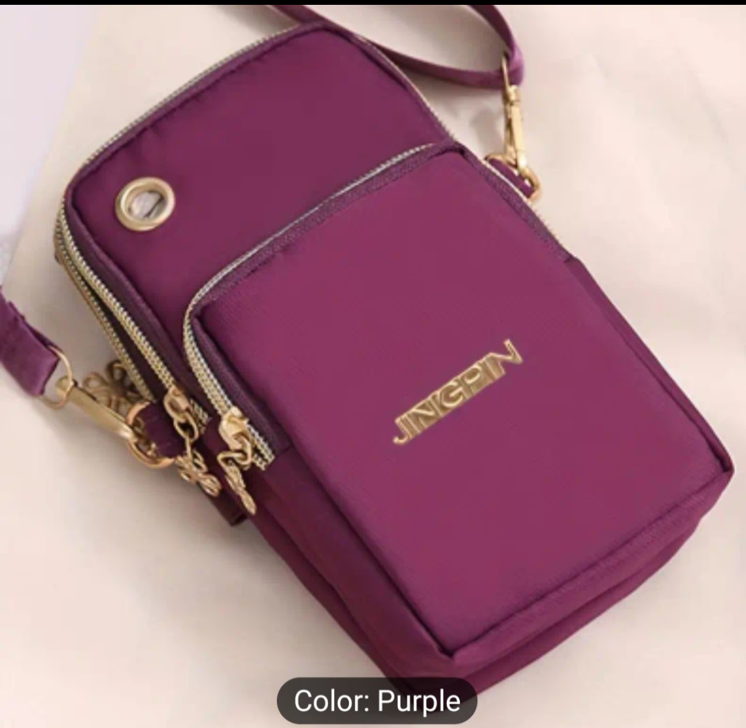 Purple Crossbody Phone Bag, Purple