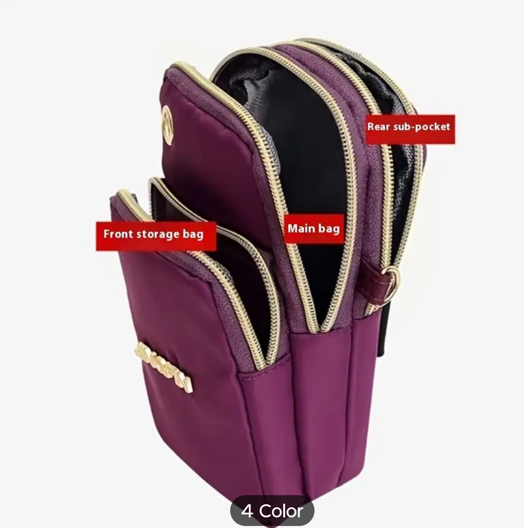 Purple Crossbody Phone Bag, Purple