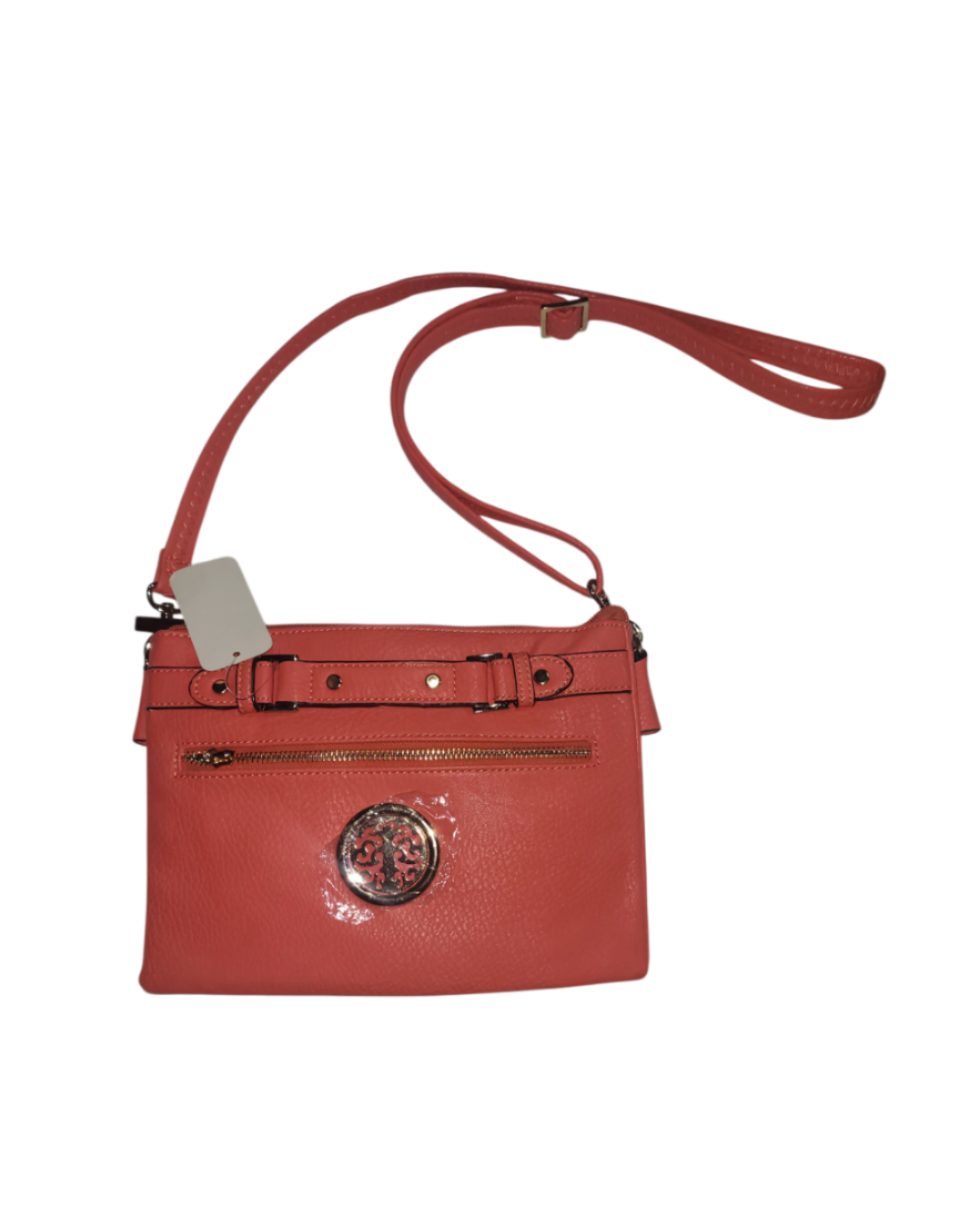 Stylish Leather Cross Body Purse, Orange