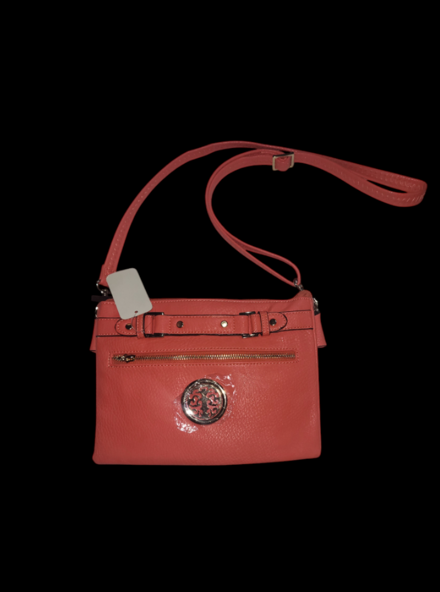 Stylish Leather Cross Body Purse, Orange