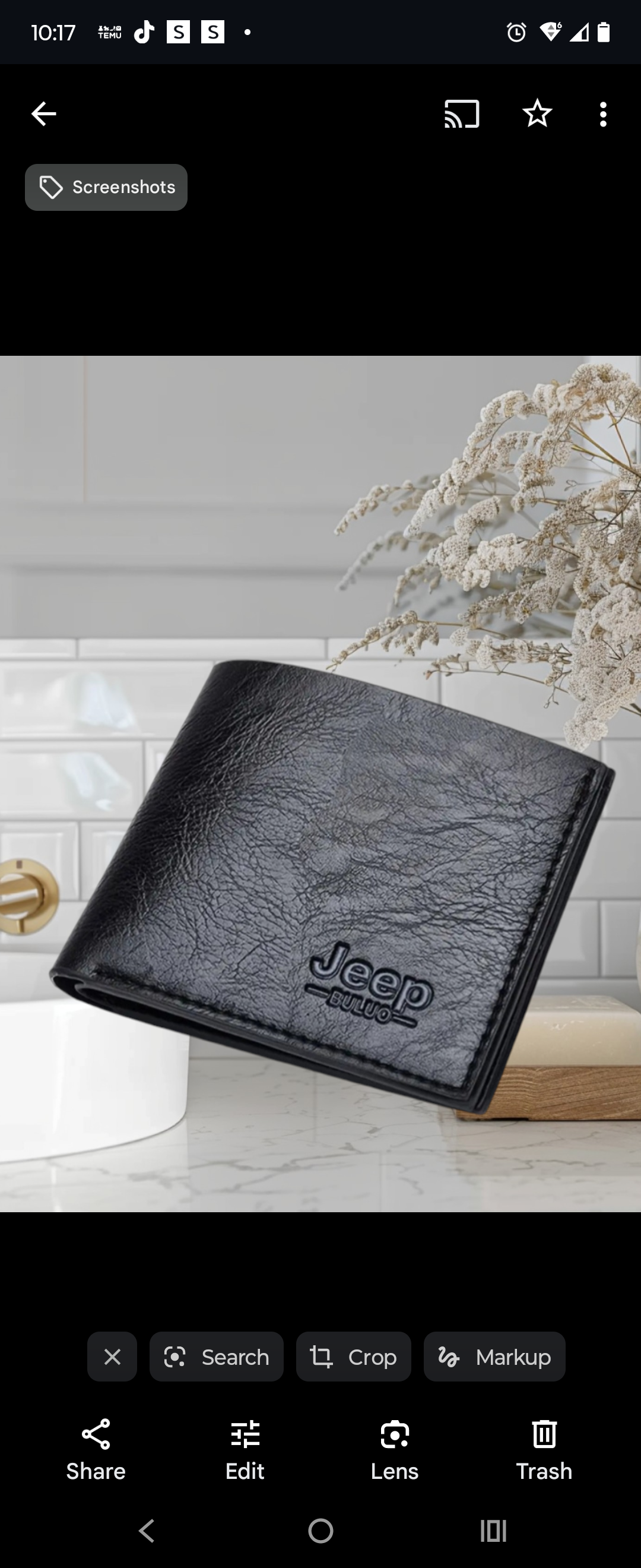 Slim Wallet With Jeep Logo, Black