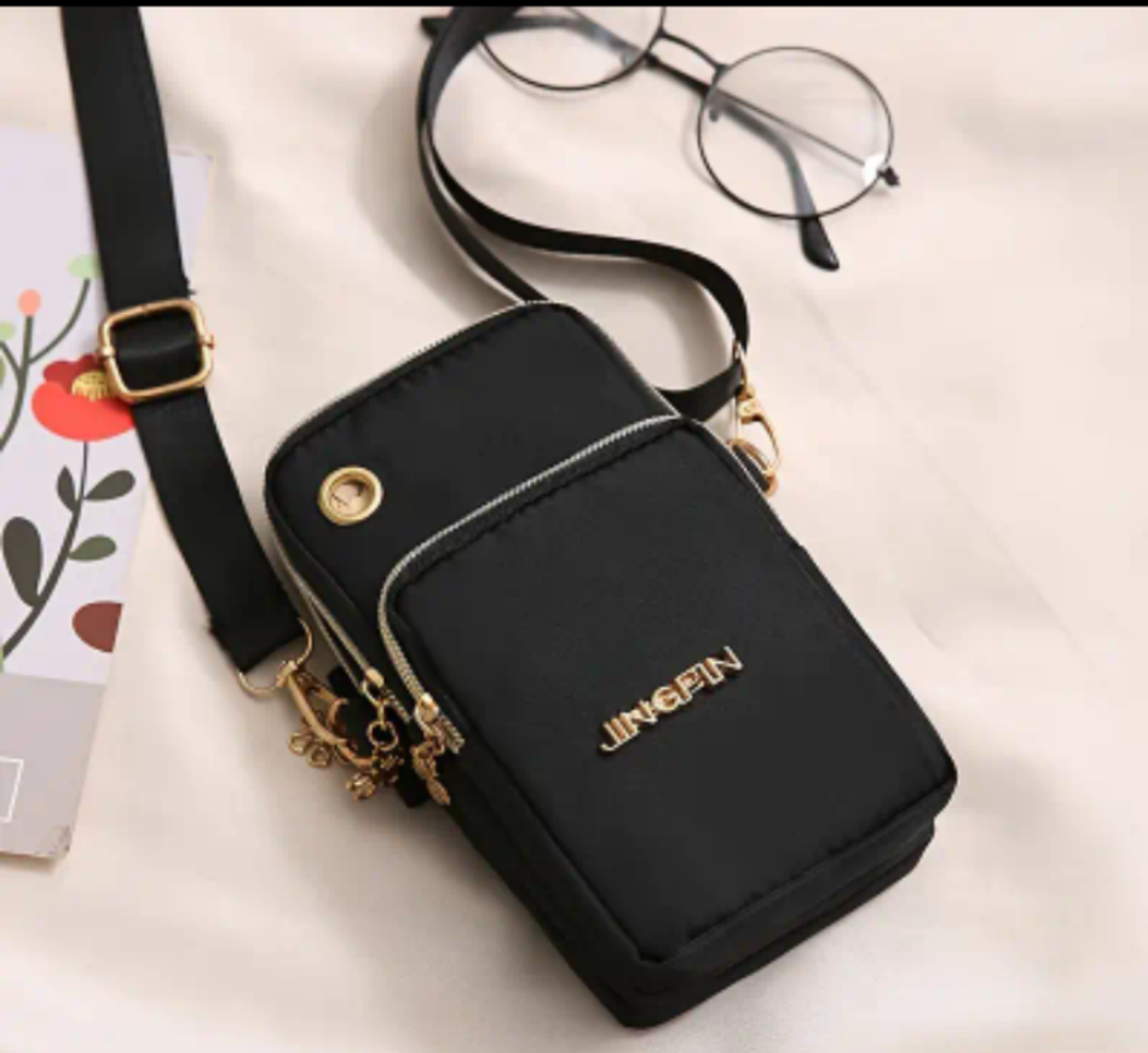 Crossbody Phone Bag, Black