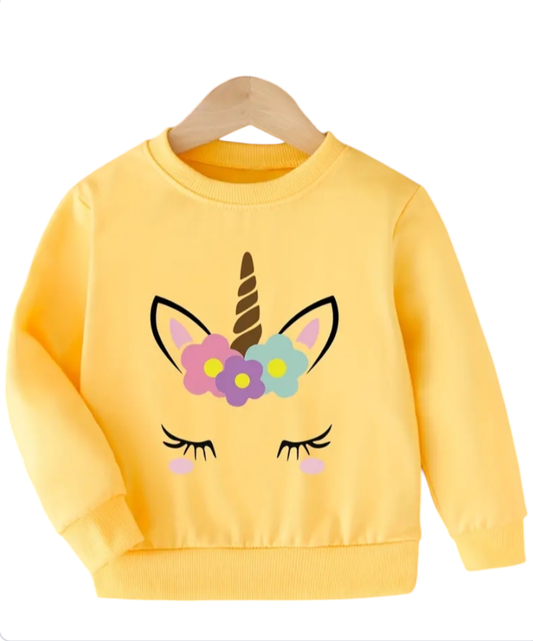 Little Girls Unicorn Sweat Shirt