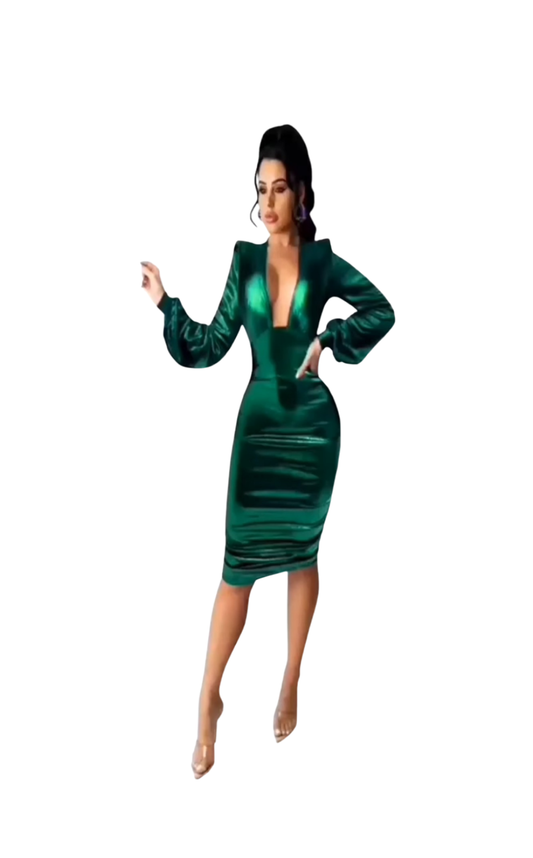 Ladies Emerald Green PartyDress