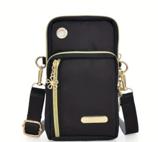 Crossbody Phone Bag, Black