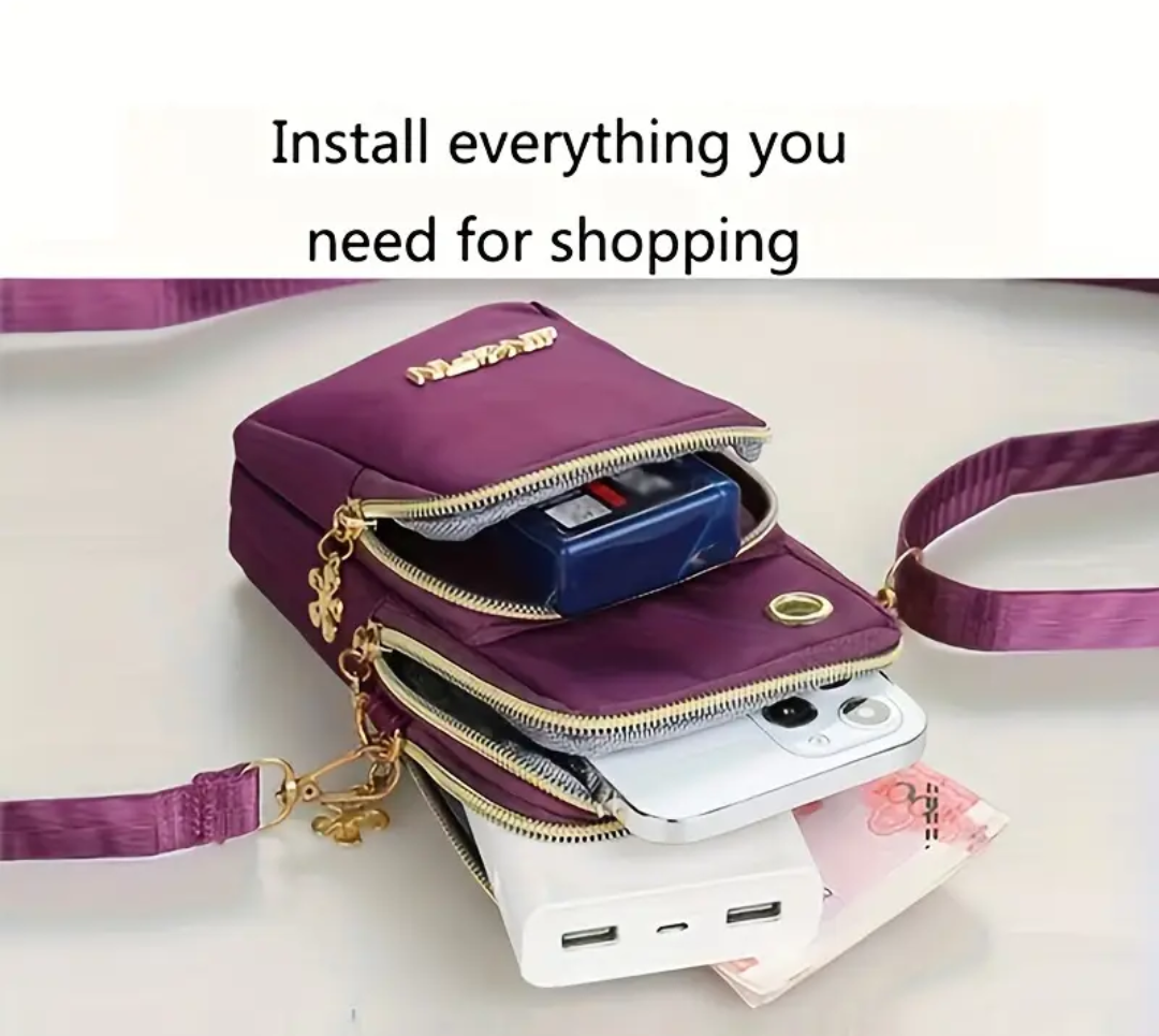 Nylon Crossbody Phone Bag